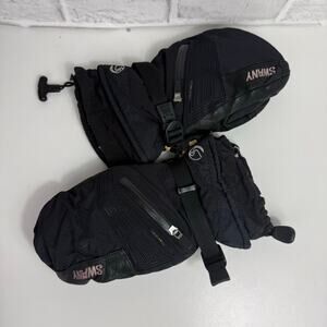Swany Leather Palm Black Ski Snowboard Mittens Mens Large I